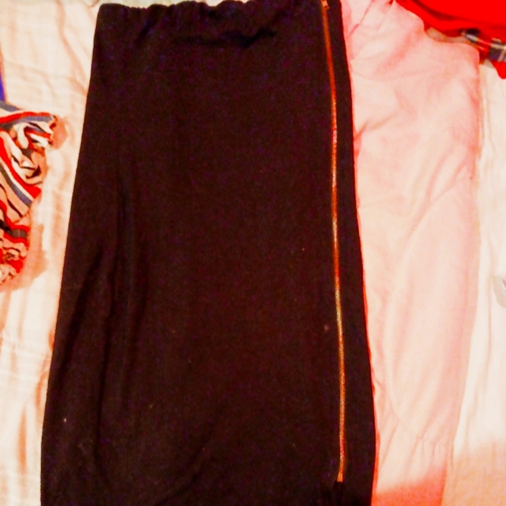 Black zip up dress